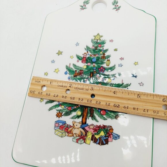 Nikko Happy Holidays Ceramic Christmas Tree Snack Cheese Board No Box - Picture 5 of 6